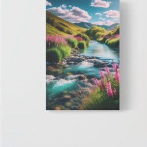Landscape river canvas print size 
Size: 8" x 12" (Vertical)